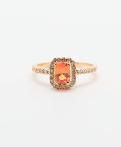 Orange Sapphire Ring