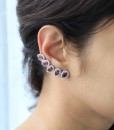 Garnet Cuff Earrings