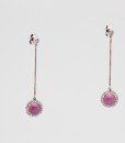 Pink Sapphire Caberchon Earrings