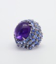 Amethyst and Blue Sapphire Ring