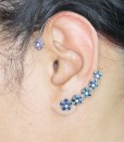 Aiyana's First Work, Blue Sapphire and Pink Sapphire Ear Cuff(s). Click on the image to purchase her Creation!
